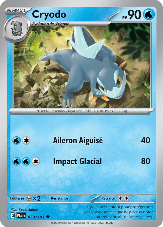 Cryodo – 059/193 – Carte Pokémon Évolutions à Paldea EV02 (Reverse)