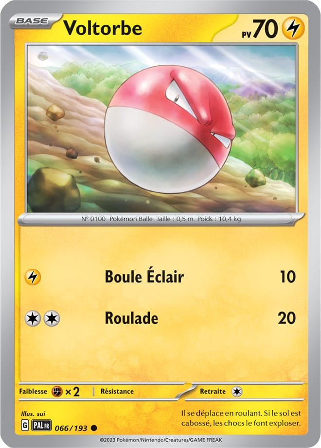 Voltorbe – 066/193 – Carte Pokémon Évolutions à Paldea EV02 (Normale)
