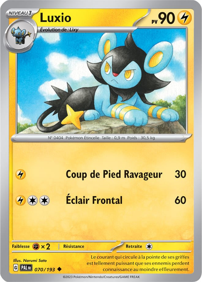 Luxio – 070/193 – Carte Pokémon Évolutions à Paldea EV02 (Reverse)