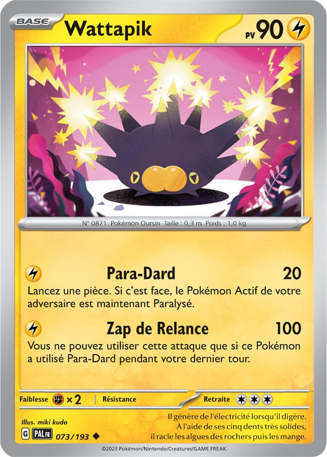 Wattapik – 073/193 – Carte Pokémon Évolutions à Paldea EV02 (Reverse)