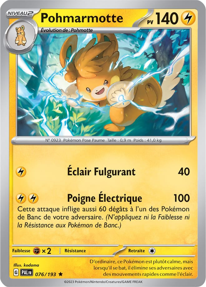 Pohmarmotte – 076/193 – Carte Pokémon Évolutions à Paldea EV02 (Normale)