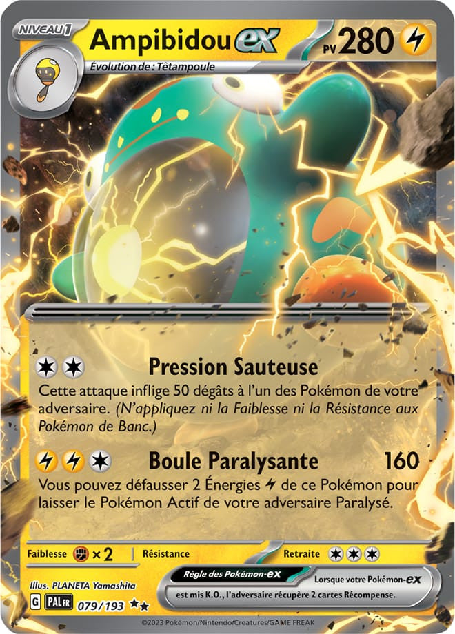 Ampibidou EX – 079/193 – Carte Pokémon Évolutions à Paldea EV02