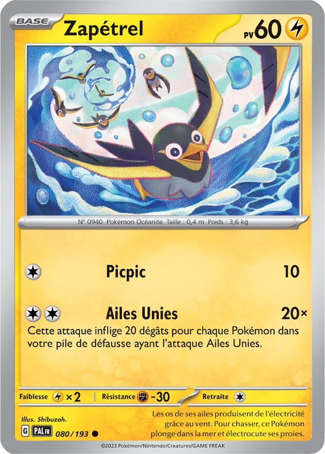 Zapétrel – 080/193 – Carte Pokémon Évolutions à Paldea EV02 (Reverse)