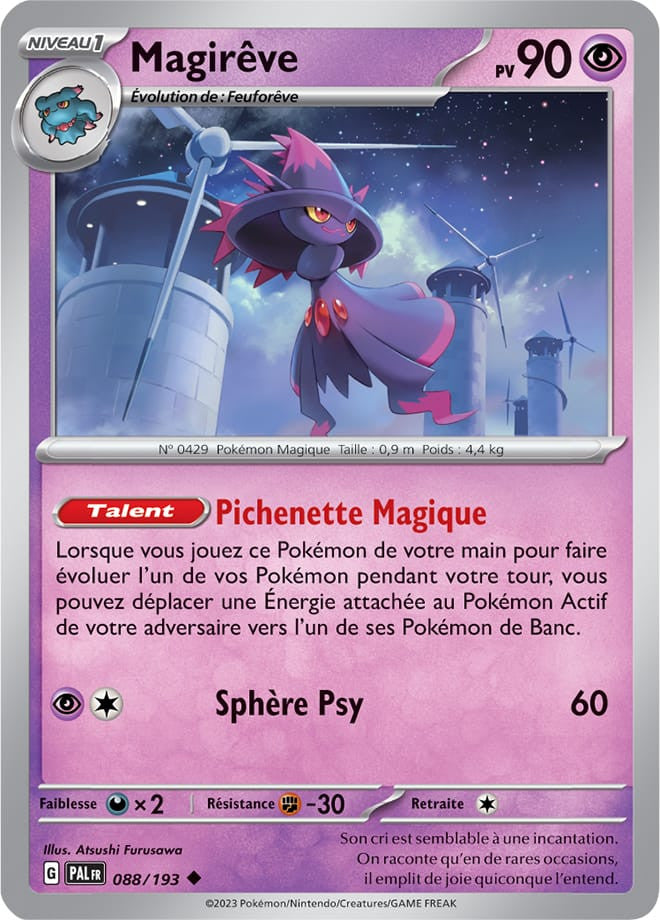 Magirêve – 088/193 – Carte Pokémon Évolutions à Paldea EV02 (Reverse)