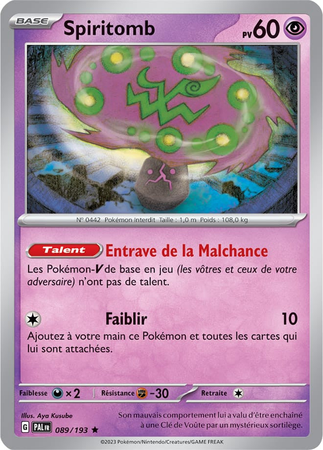 Spiritomb – 089/193 – Carte Pokémon Évolutions à Paldea EV02 (Normale)