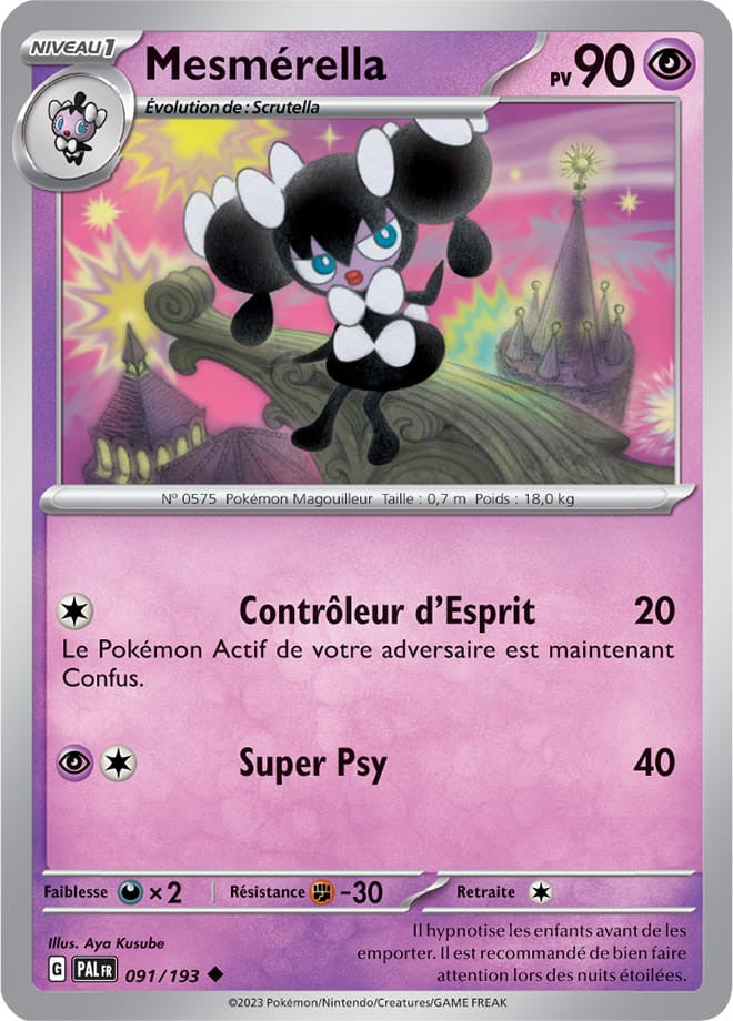 Mesmérella – 091/193 – Carte Pokémon Évolutions à Paldea EV02 (Normale)