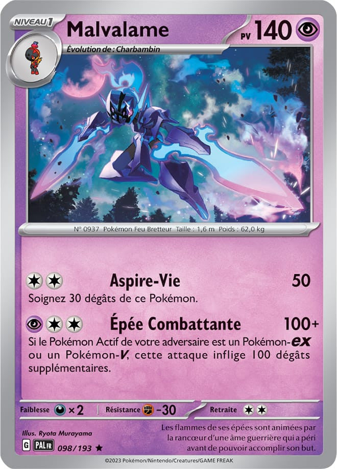 Malvalame – 098/193 – Carte Pokémon Évolutions à Paldea EV02 (Reverse)