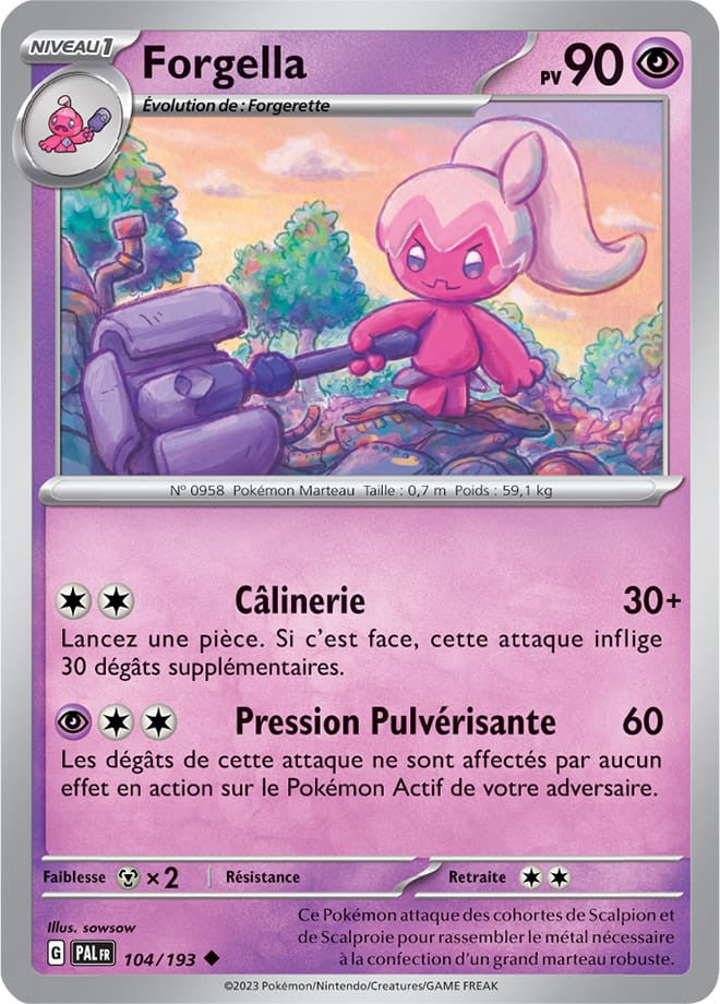 Forgella – 104/193 – Carte Pokémon Évolutions à Paldea EV02 (Reverse)