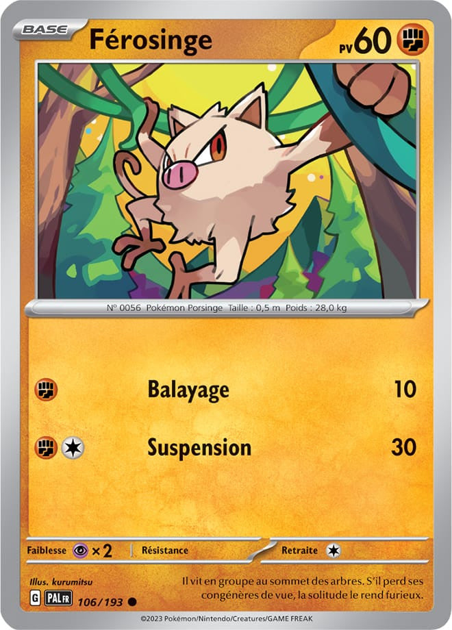 Férosinge – 106/193 – Carte Pokémon Évolutions à Paldea EV02 (Normale)