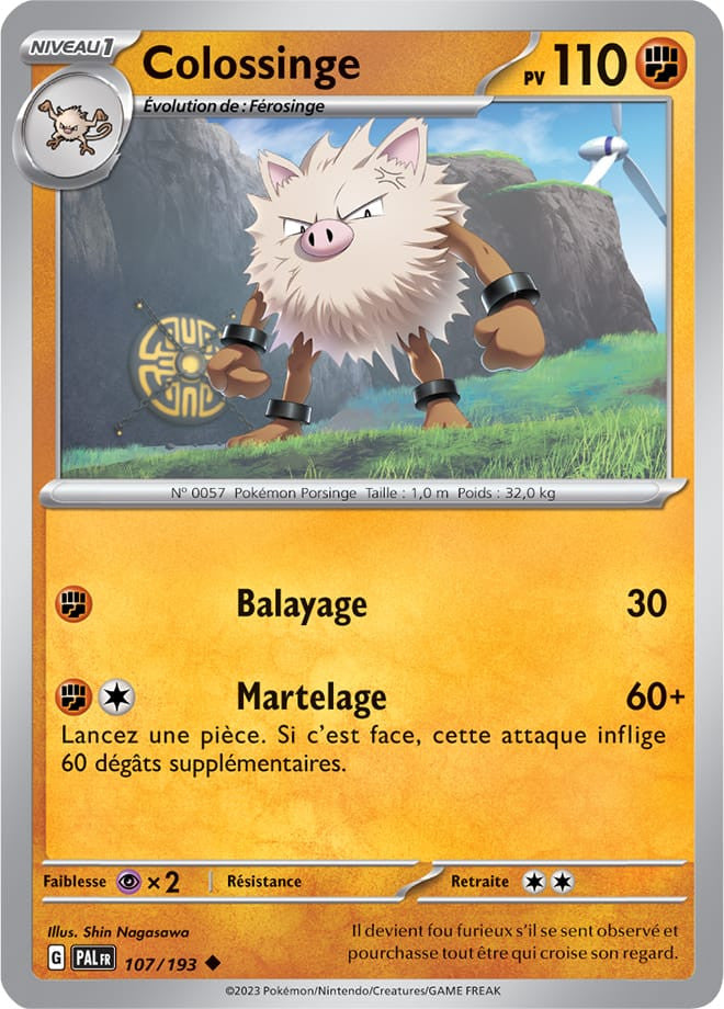 Colossinge – 107/193 – Carte Pokémon Évolutions à Paldea EV02 (Reverse)