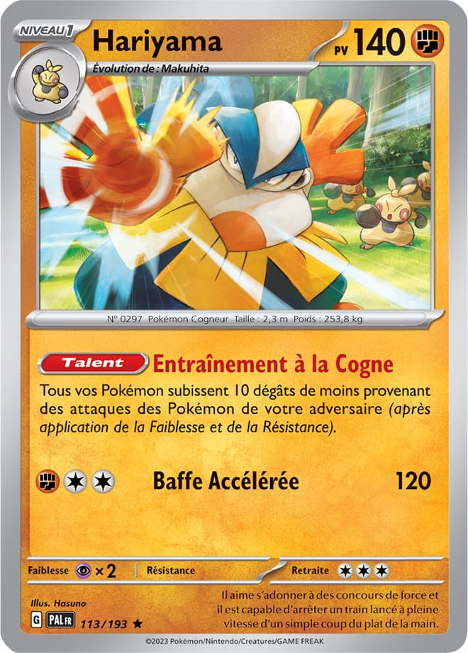 Hariyama – 113/193 – Carte Pokémon Évolutions à Paldea EV02 (Normale)