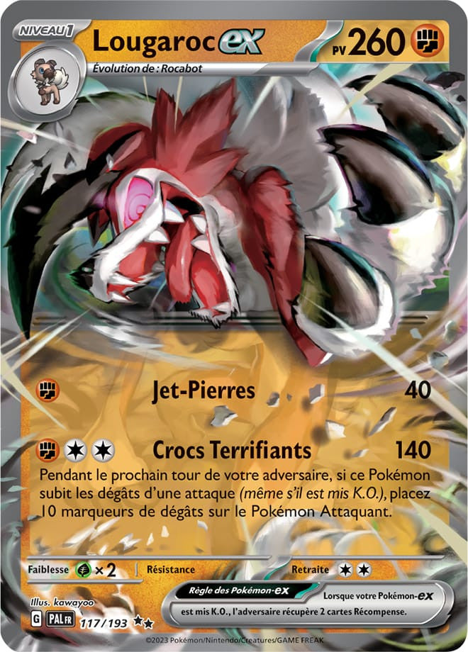 Lougaroc EX – 117/193 – Carte Pokémon Évolutions à Paldea EV02