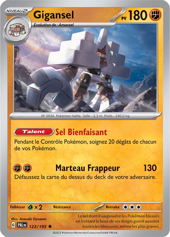 Gigansel – 123/193 – Carte Pokémon Évolutions à Paldea EV02 (Normale)