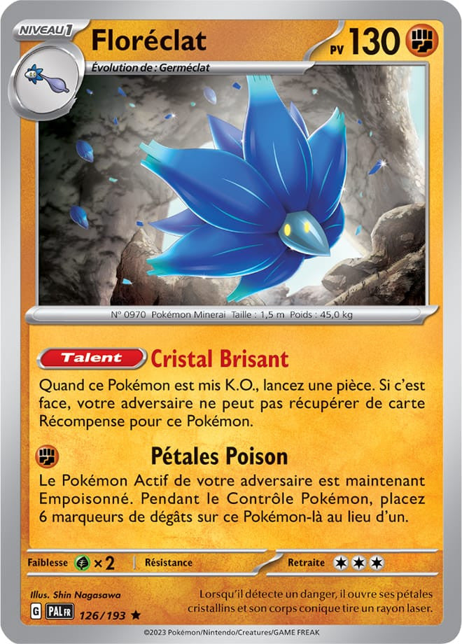 Floréclat – 126/193 – Carte Pokémon Évolutions à Paldea EV02 (Reverse)