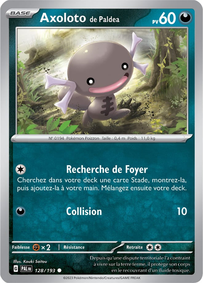 Axoloto de Paldea – 128/193 – Carte Pokémon Évolutions à Paldea EV02 (Reverse)