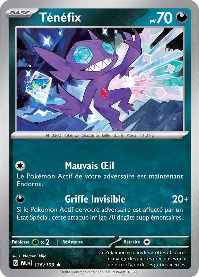 Ténéfix – 136/193 – Carte Pokémon Évolutions à Paldea EV02 (Normale)