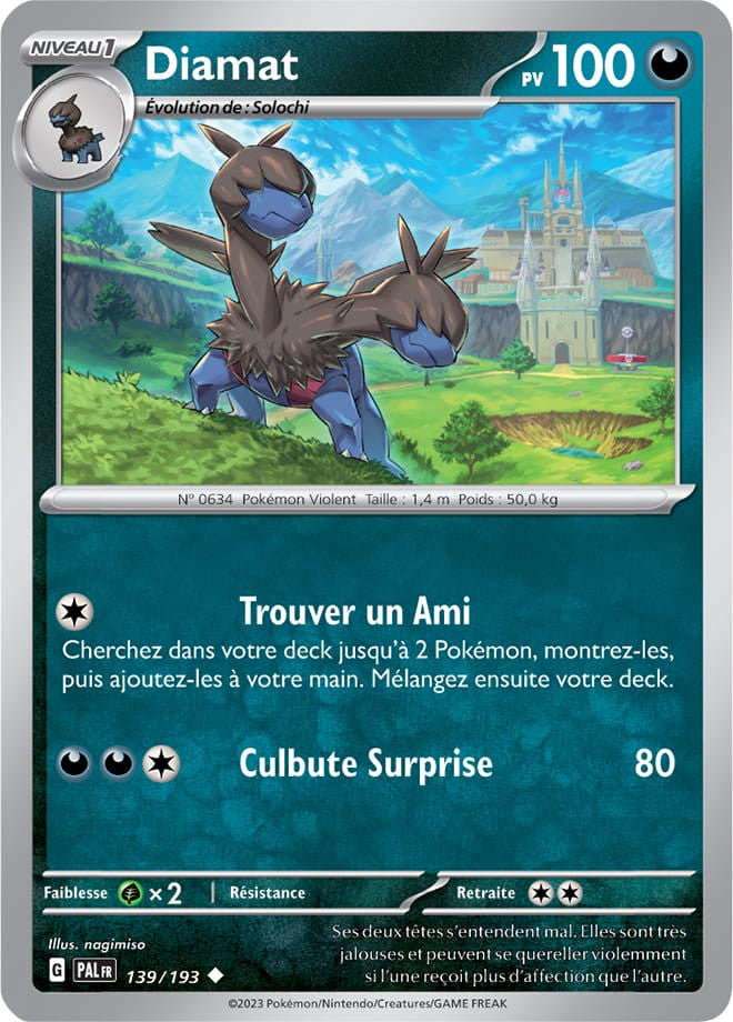 Diamat – 139/193 – Carte Pokémon Évolutions à Paldea EV02 (Normale)