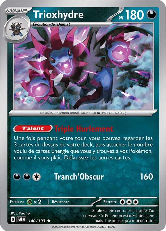 Trioxhydre – 140/193 – Carte Pokémon Évolutions à Paldea EV02 (Reverse)