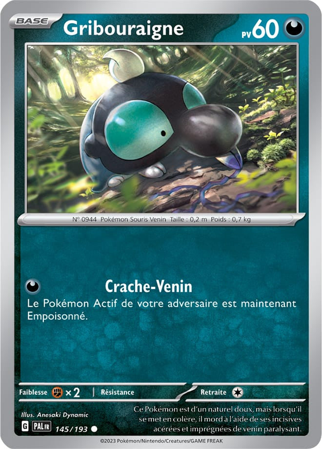 Gribouraigne – 145/193 – Carte Pokémon Évolutions à Paldea EV02 (Reverse)