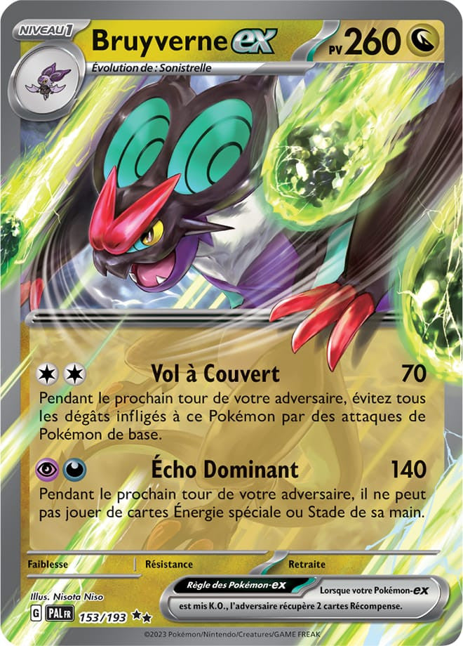 Bruyverne EX – 153/193 – Carte Pokémon Évolutions à Paldea EV02