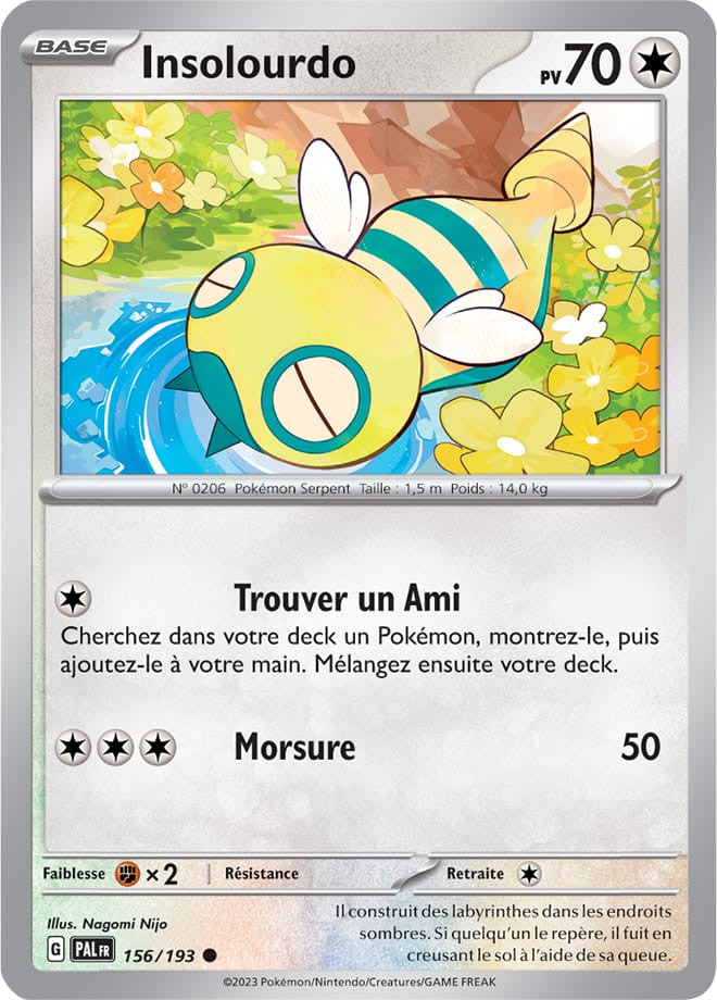 Insolourdo – 156/193 – Carte Pokémon Évolutions à Paldea EV02 (Reverse)