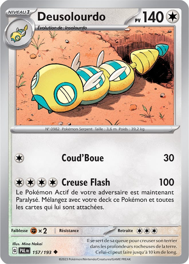 Deusolourdo – 157/193 – Carte Pokémon Évolutions à Paldea EV02 (Reverse)