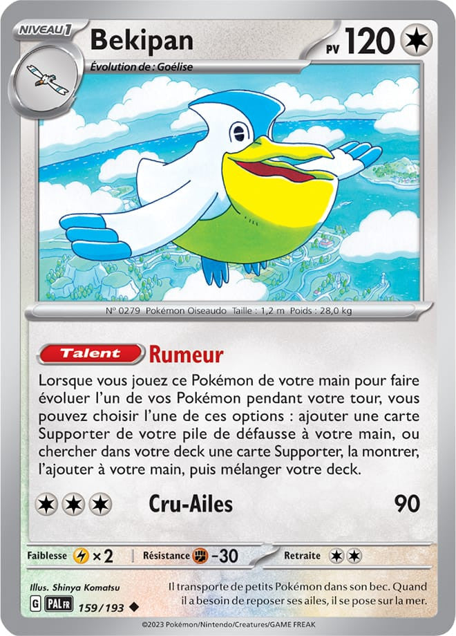 Bekipan – 159/193 – Carte Pokémon Évolutions à Paldea EV02 (Normale)