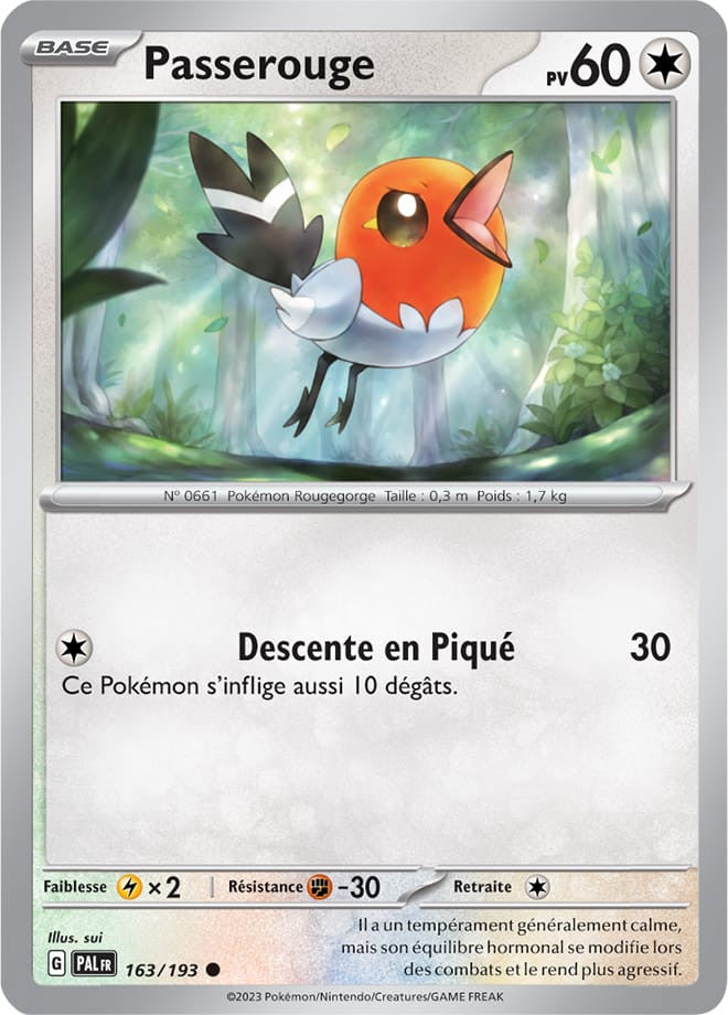 Passerouge – 163/193 – Carte Pokémon Évolutions à Paldea EV02 (Normale)