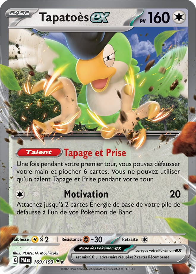 Tapatoès EX – 169/193 – Carte Pokémon Évolutions à Paldea EV02
