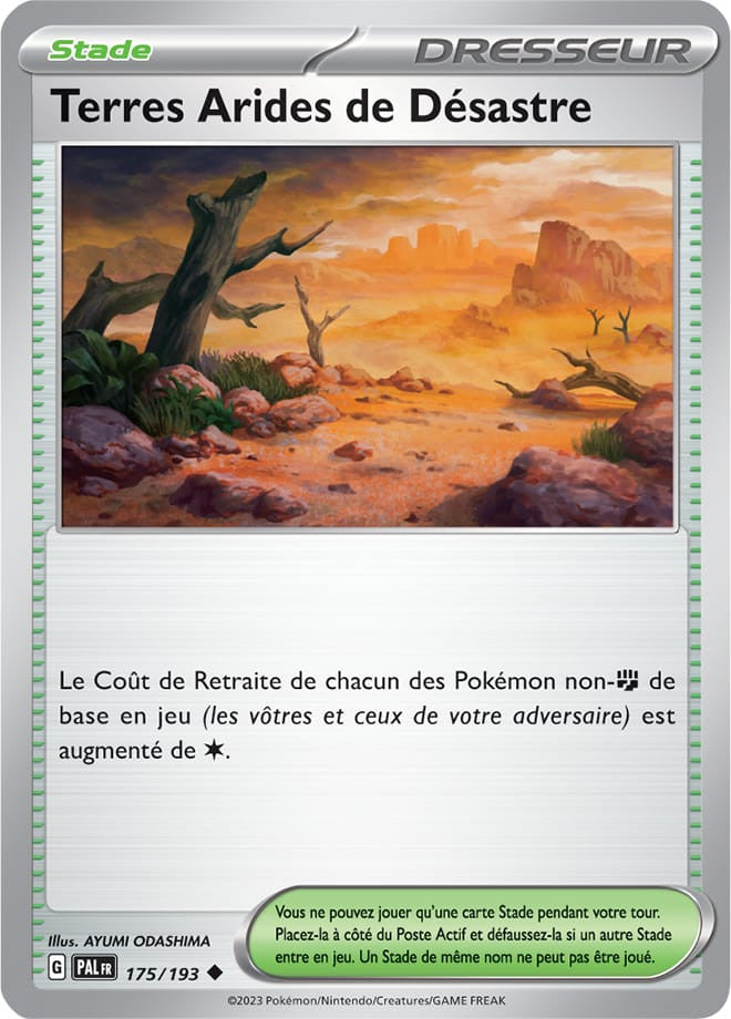 Terres Arides de Désastre – 175/193 – Carte Pokémon Évolutions à Paldea EV02 (Reverse)