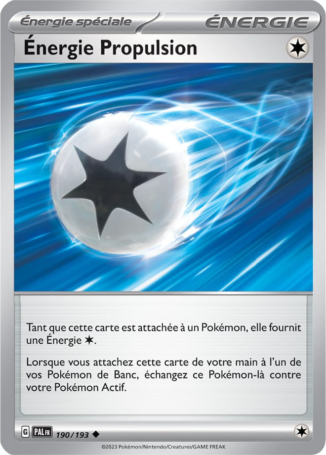 Énergie Propulsion – 190/193 – Carte Pokémon Évolutions à Paldea EV02 (Reverse)