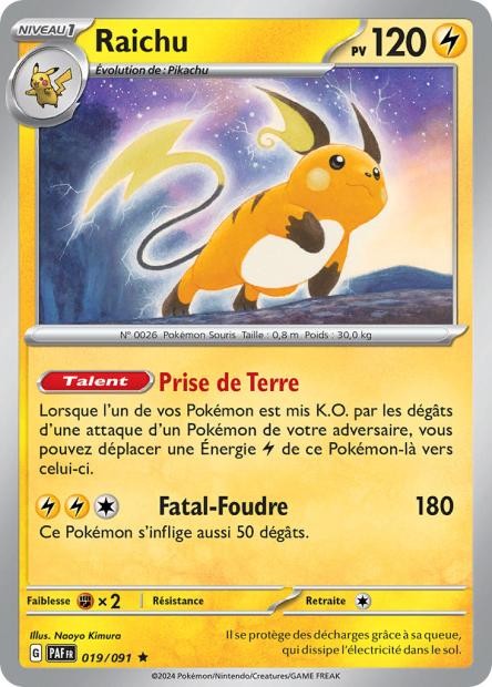 Raichu – 019/091 – Destinées de Paldea (Reverse)