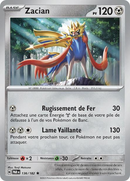 Zacian – 136/182 – Faille Paradoxe (Reverse)