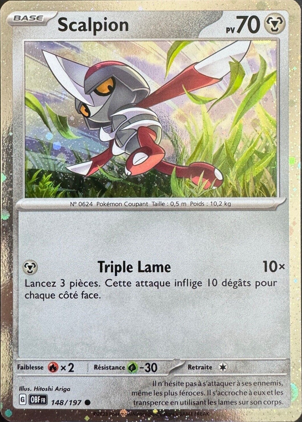 Scalpion (OBF 148/197) Cosmo Holo – Flammes Obsidiennes – Cartes Pokémon