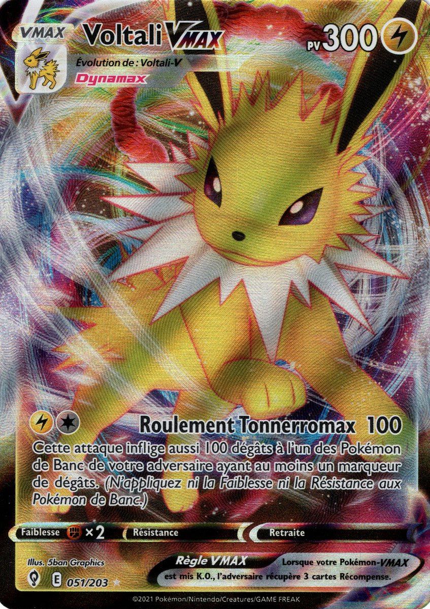 Voltali VMAX – EB07 051/203 – Évolution Céleste SWSH07 – Cartes Pokémon