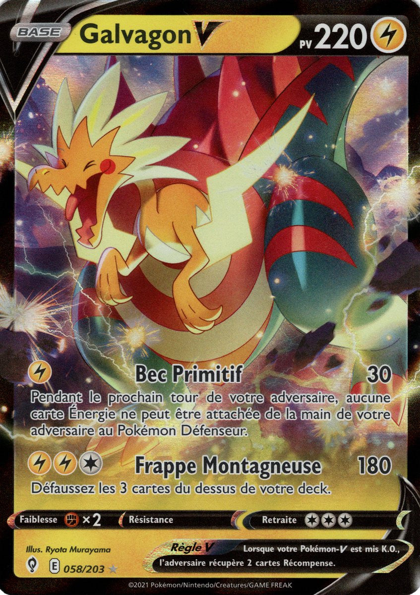 Galvagon V – EB07 058/203 – Évolution Céleste SWSH07 – Cartes Pokémon