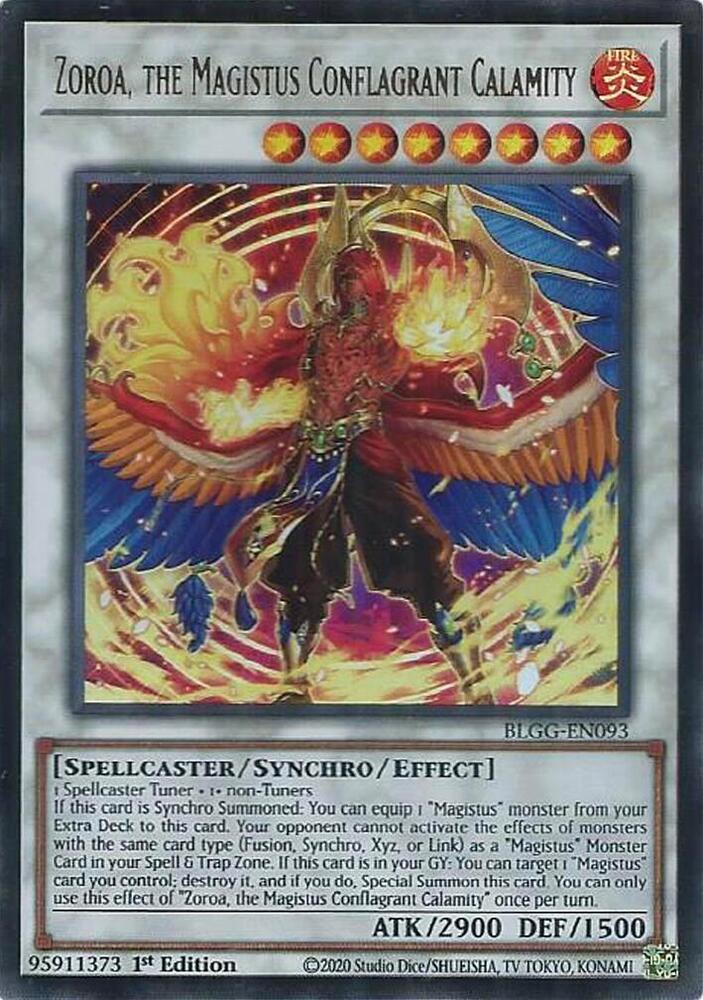 Yu-Gi-Oh! Zoroa, Calamité Enflammée Magistus : UR BLGG-FR093